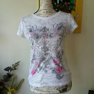 L.A Teez juniors white M shirt